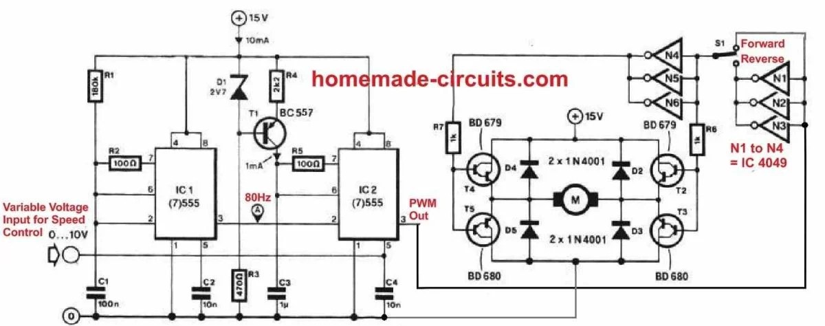 Dc Motor Control Circuits Diagram