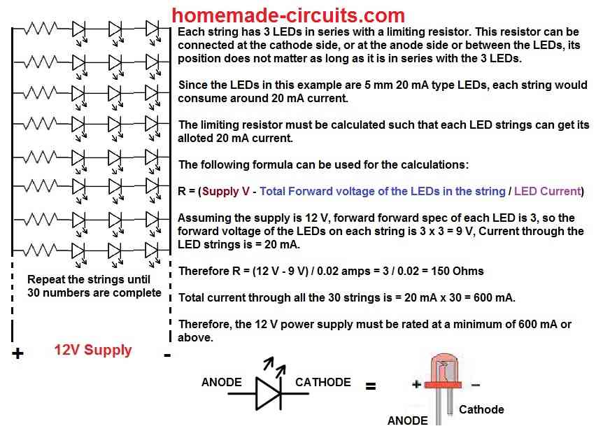 How To Calculate and Connect LEDs in Series and Parallel Homemade