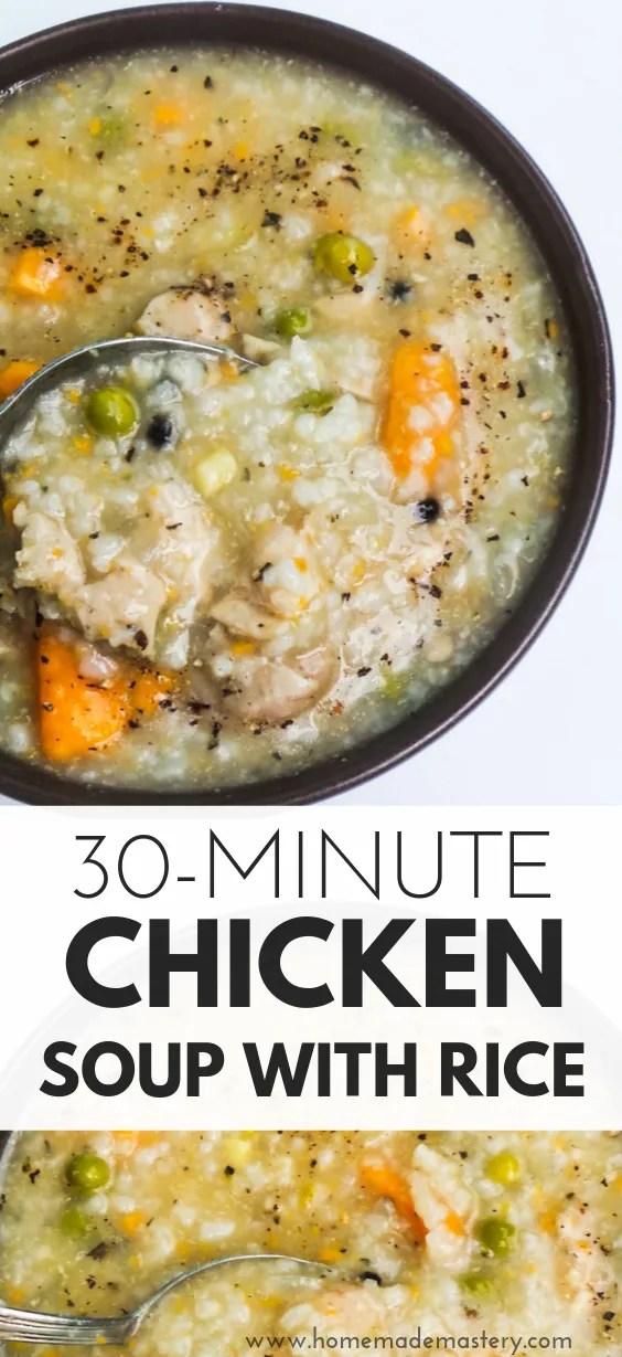 30Minute Homemade Chicken Soup With Rice Homemade Mastery