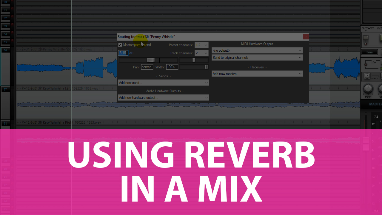Using Reverb In A Mix Home Music Studio 1