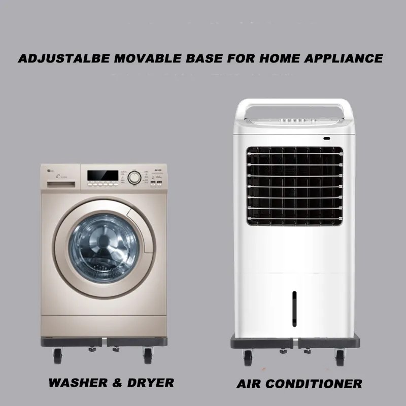 Heavy Duty Adjustable Appliance Stand Movable Base for Washing Machines