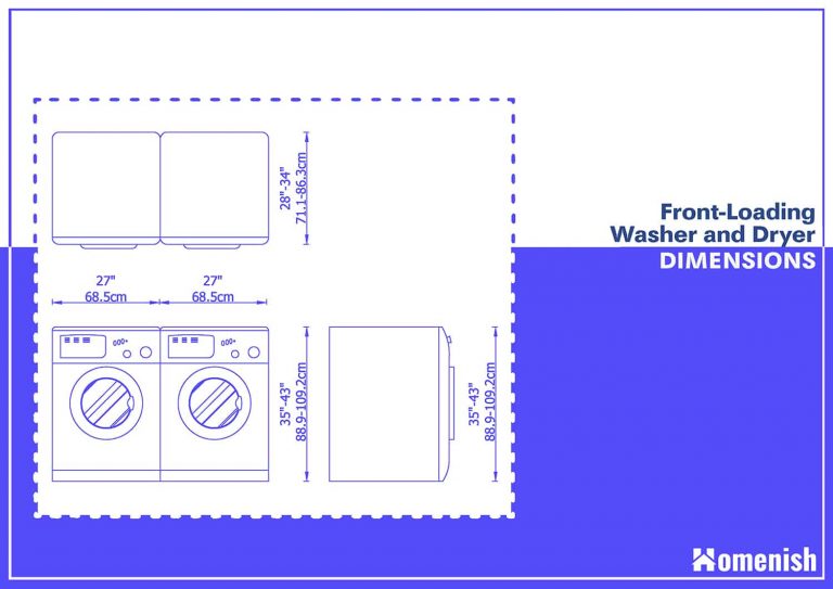 Washer and Dryer Dimensions Explained (3 Diagrams Included) Homenish