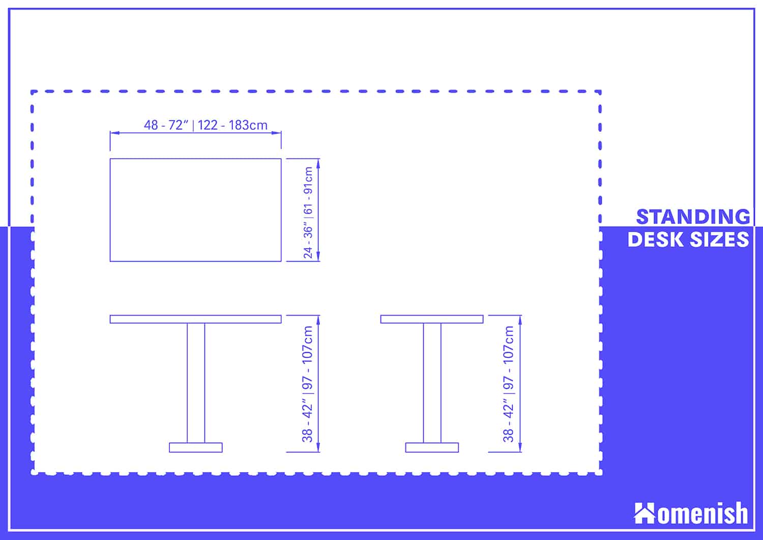 Typical Desk Sizes (with 6 Drawings) Homenish