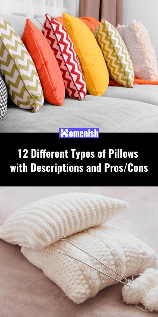 12 Different Types of Pillows with Descriptions and Pros/Cons Homenish