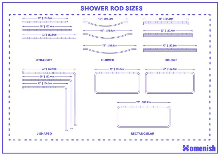 Guide to Standard Shower Rod Size Homenish