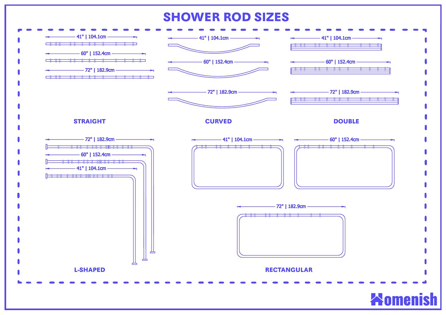 Guide to Standard Shower Rod Size Homenish