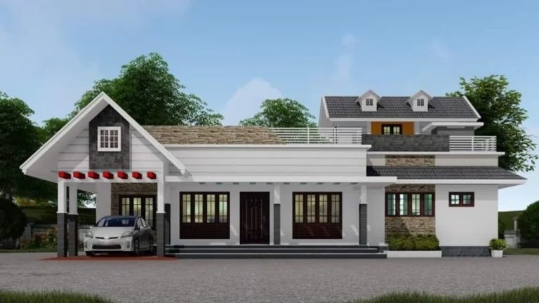 2232 Square Feet 4 Bedroom Traditional Style Single Floor House and