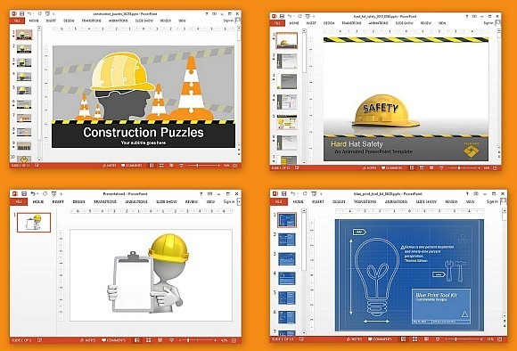 Bester animierter Baumaschinen PowerpointVorlagen