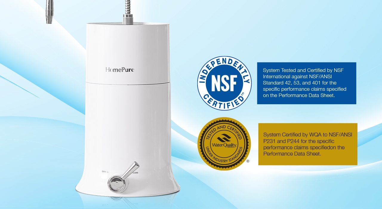 HomePure HomePure Nova Receives NSF and Water Quality Association