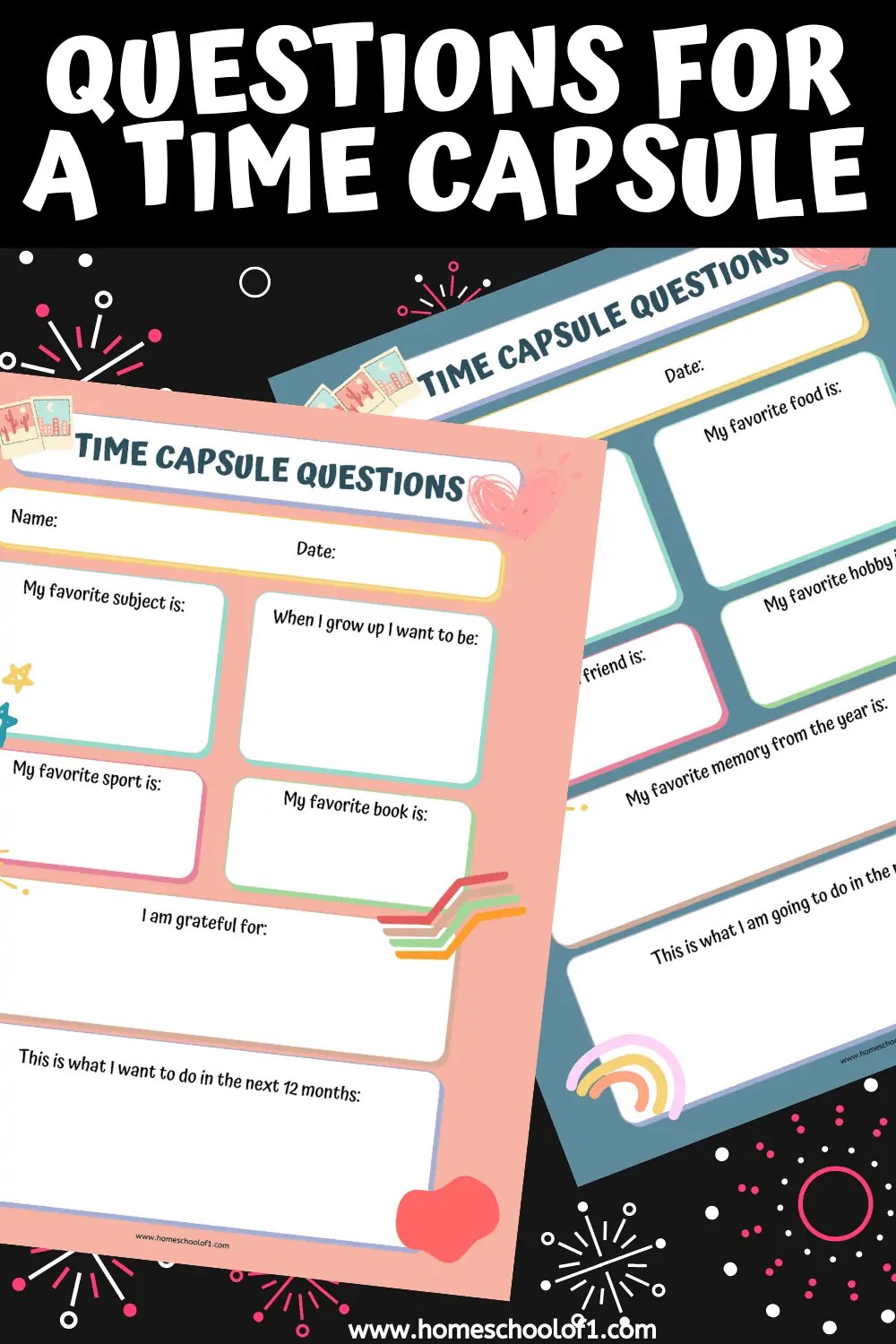 Questions for a Time Capsule Great For New Years Eve