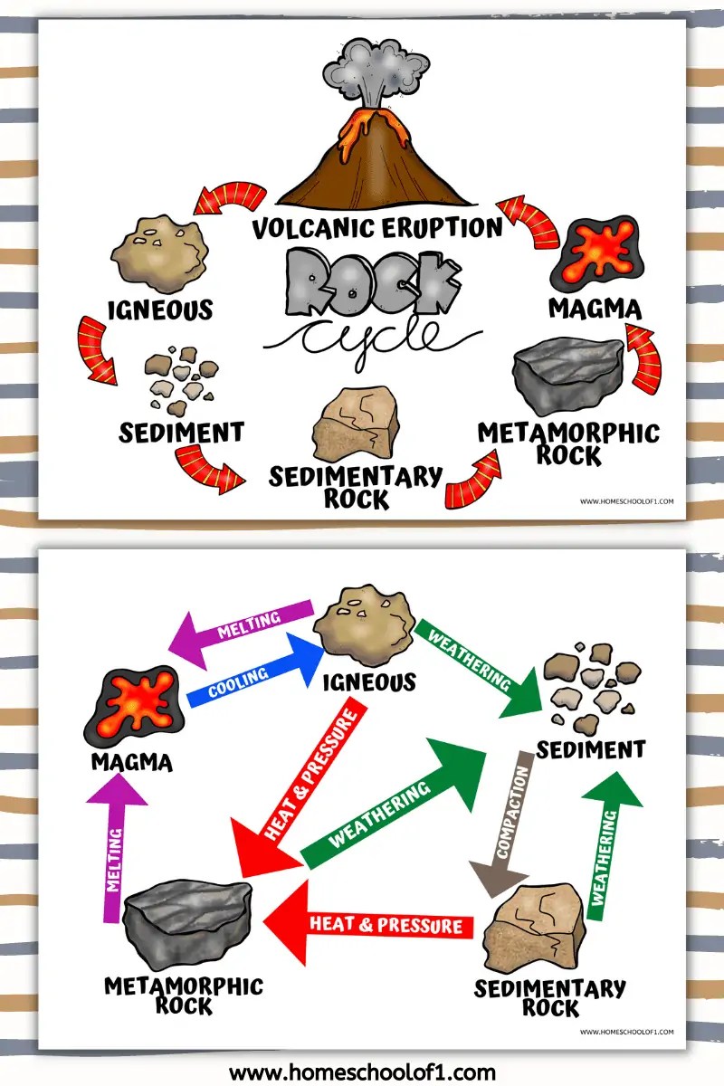 Rock Cycle Worksheets (11 free pages) Homeschool of 1