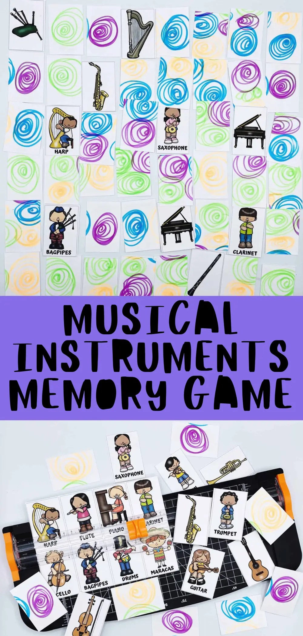 Musical Instrument Matching Game Printable (Free)