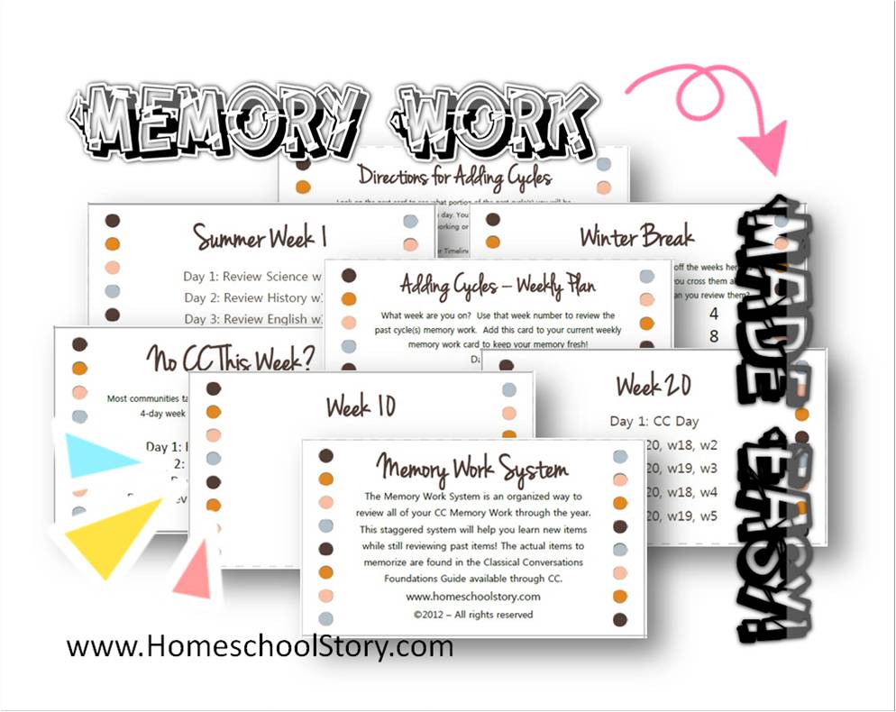 Memory Work System Cards Homeschool Story