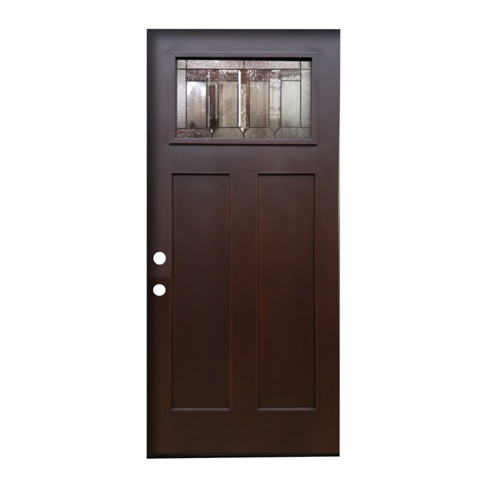 Craftsman Sword Fiberglass Exterior Door Patina Right Hand