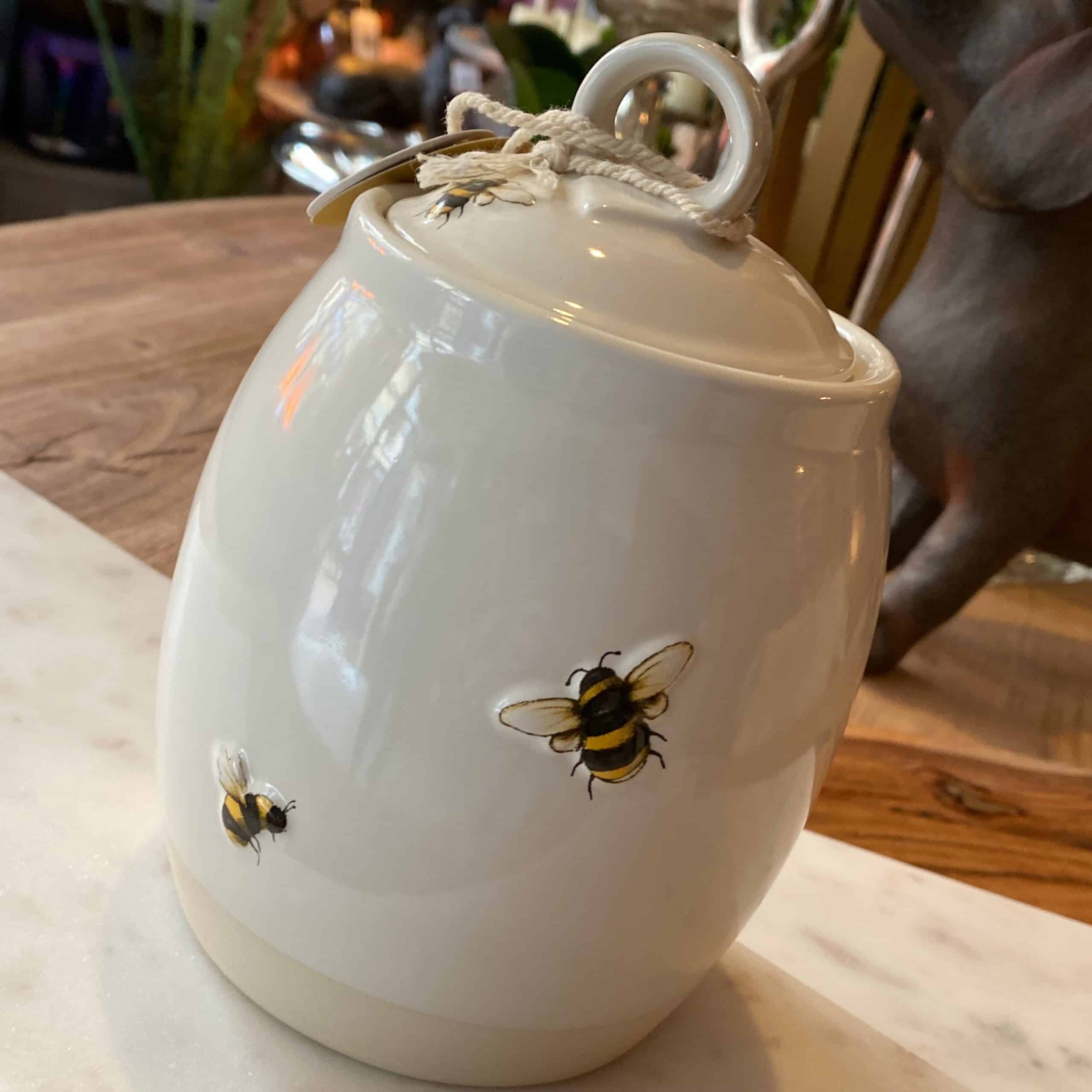 BUMBLE BEES CERAMIC CANISTER COFFEE Home Sweet Home