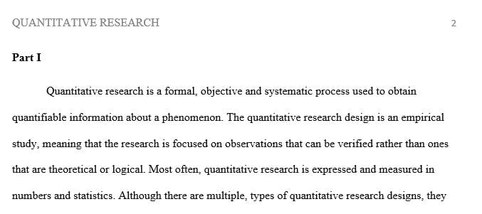 Compare and contrast two research methods. Give an example of a