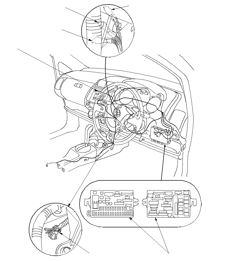 Dashboard Wire Harness Locations (RHD)