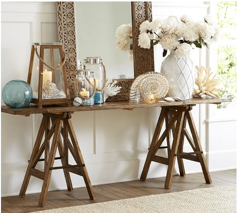 Pottery Barn Knockoff Sawhorse Console Table Honeybear Lane