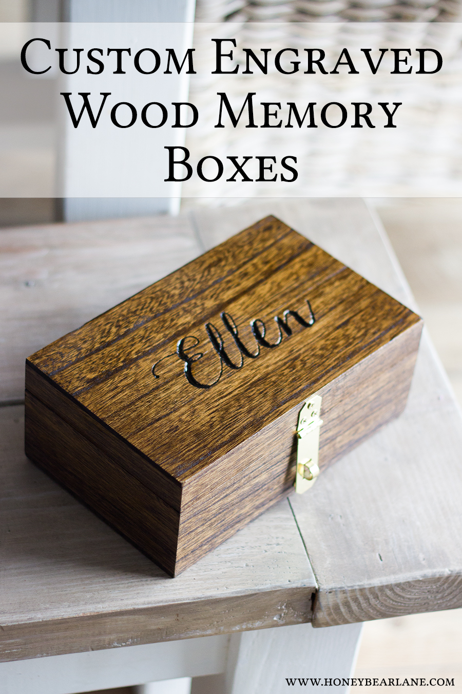 Custom Engraved Memory Boxes Honeybear Lane