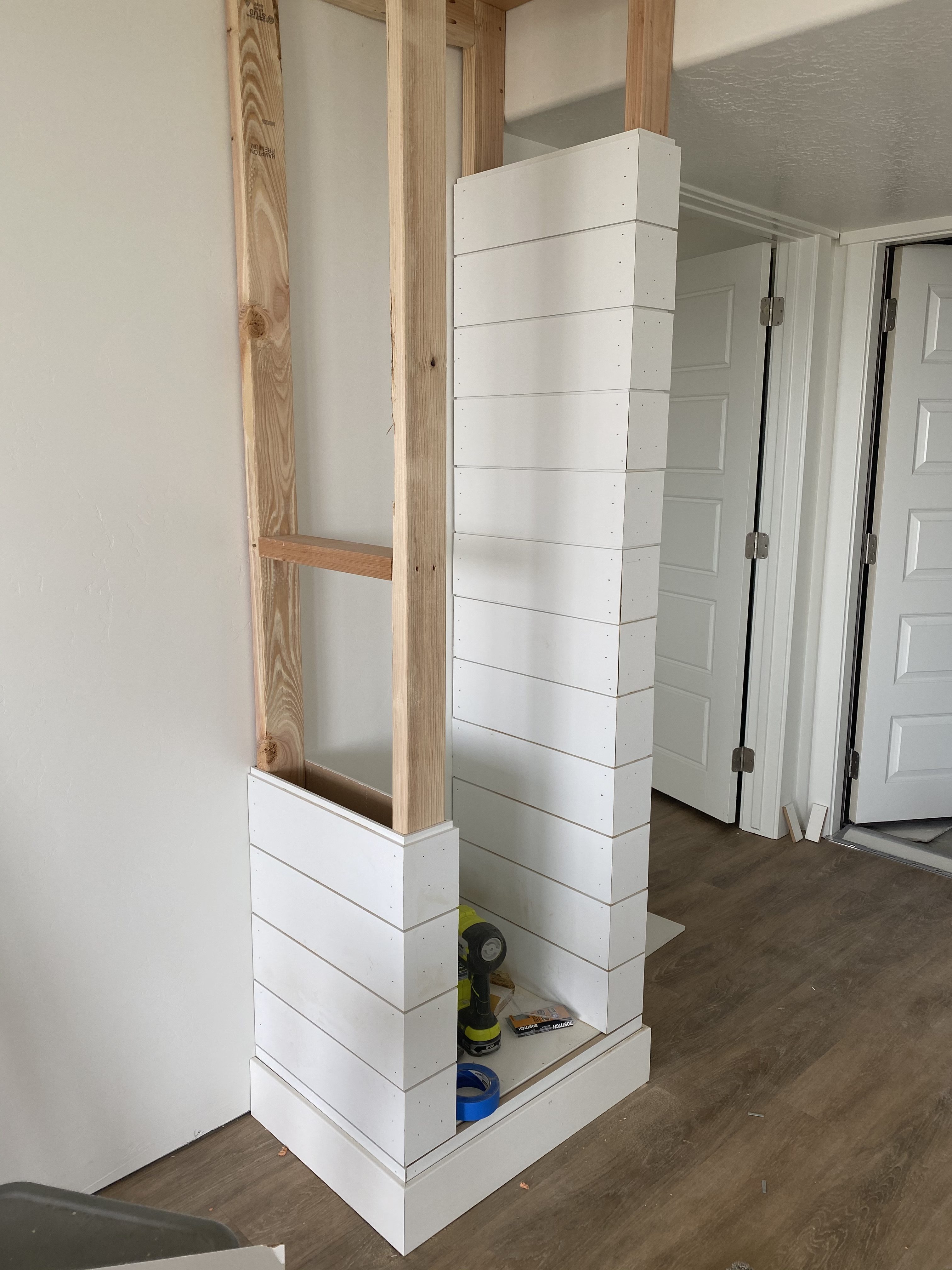 DIY Shiplap BuiltIns with Free Plans Honeybear Lane