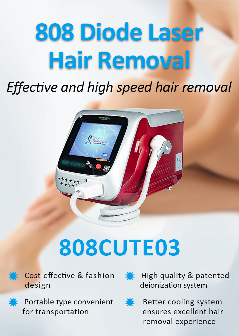 808CUTE03 808nm Diode Laser Permanent Hair Removal Machine HONKON Laser