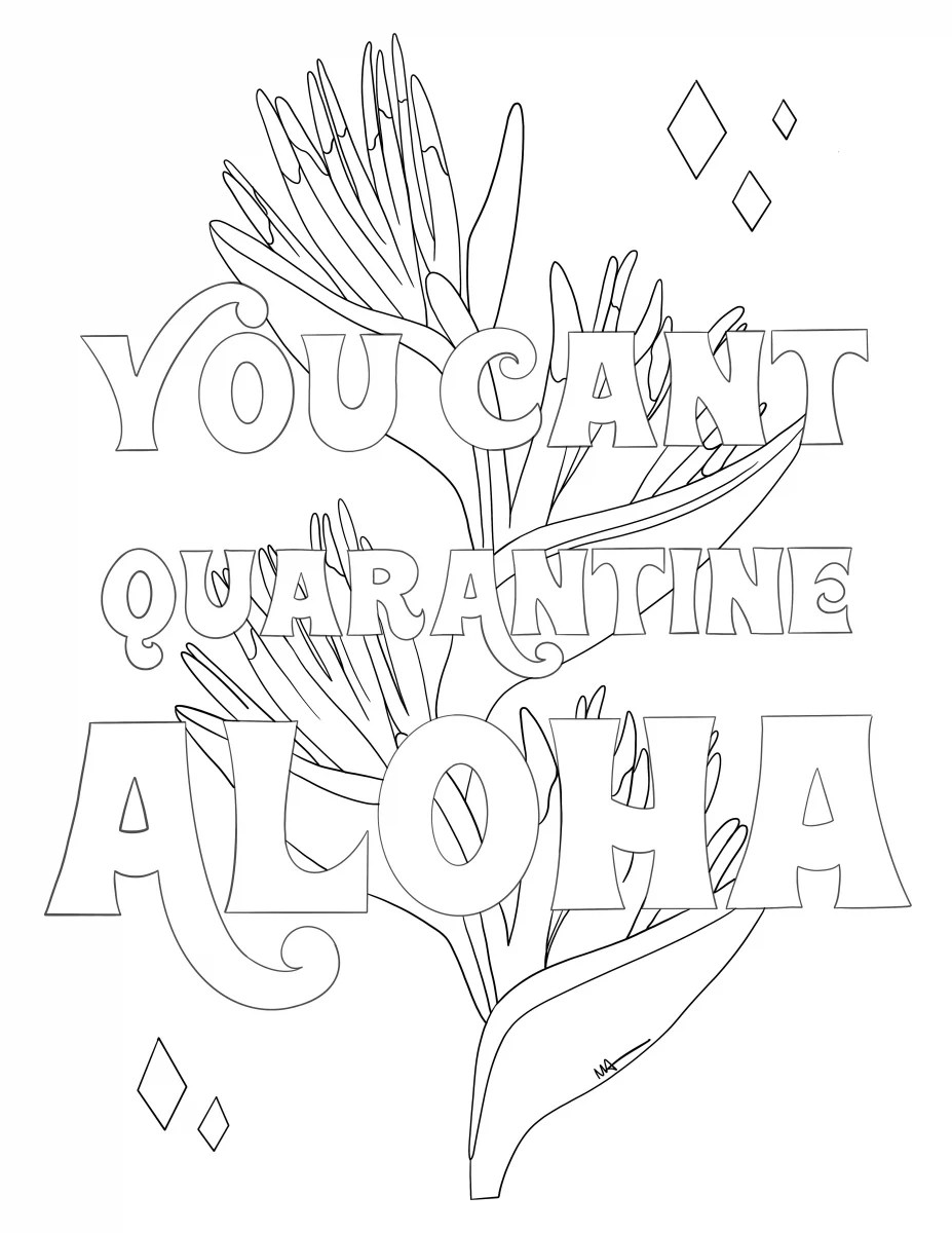 Hawaii coloring page check out some quick facts about hawaii with this fun coloring page. Free Adult Coloring Pages From Hawai I Artists And Our Magazine That You Can Print And Enjoy At Home