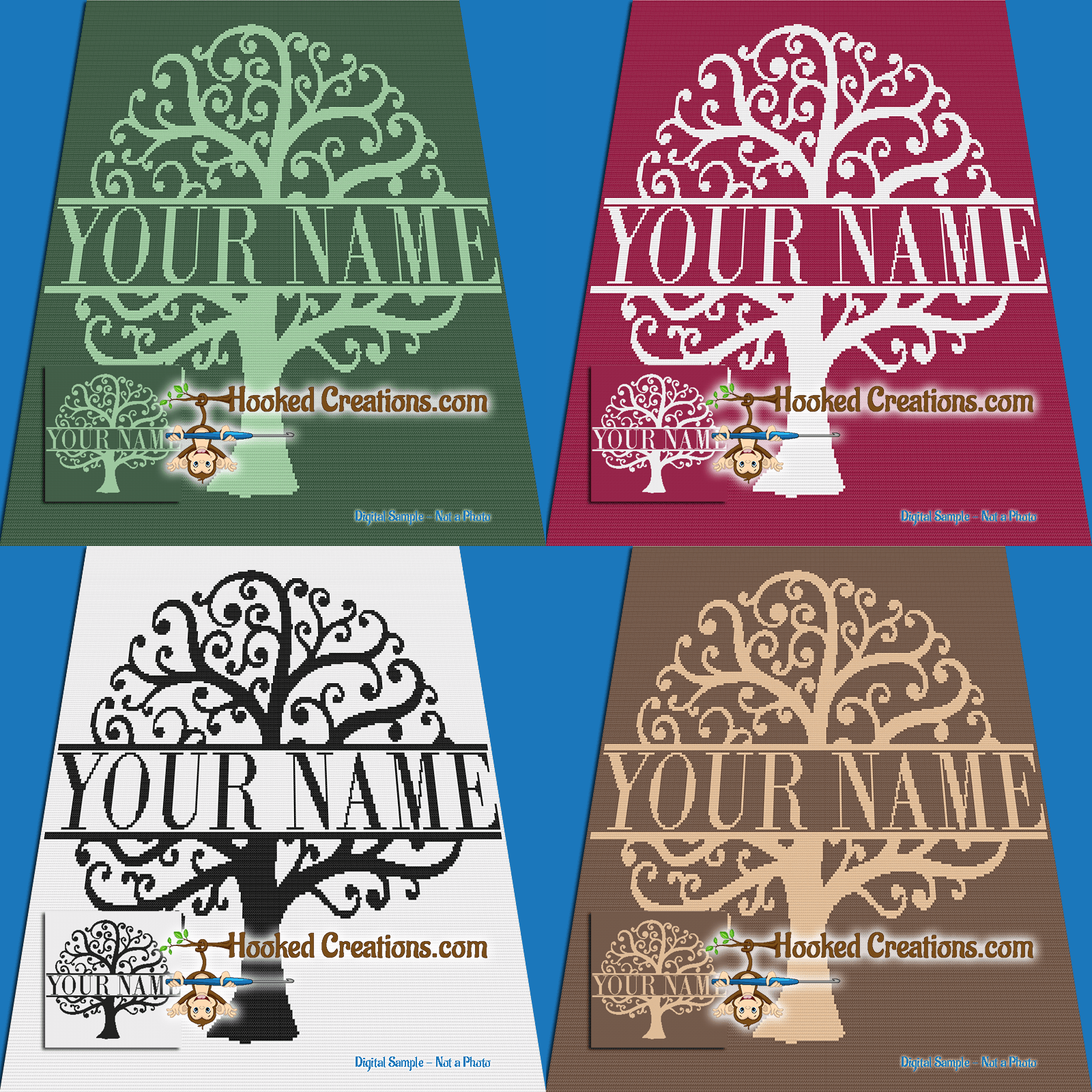 Family Tree Blanket With Names