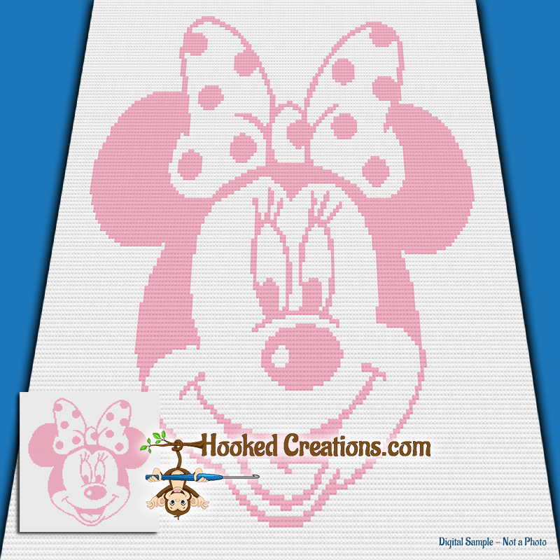 Minnie SC (Single Crochet) Baby Sized Blanket Graphghan Crochet Pattern