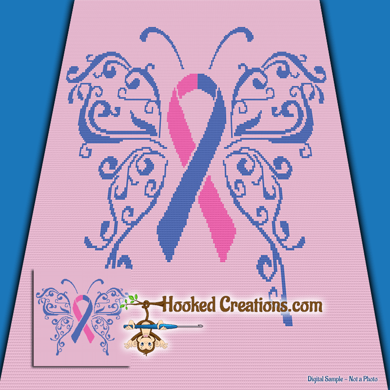 Pregnancy & Infant Loss Awareness Sc Throw Blanket Crochet Pattern
