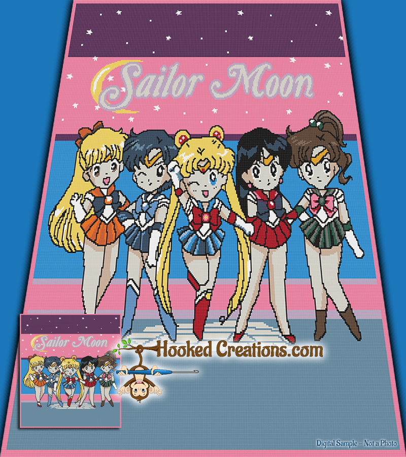 Sailor Moon Blanket atelieryuwa.ciao.jp