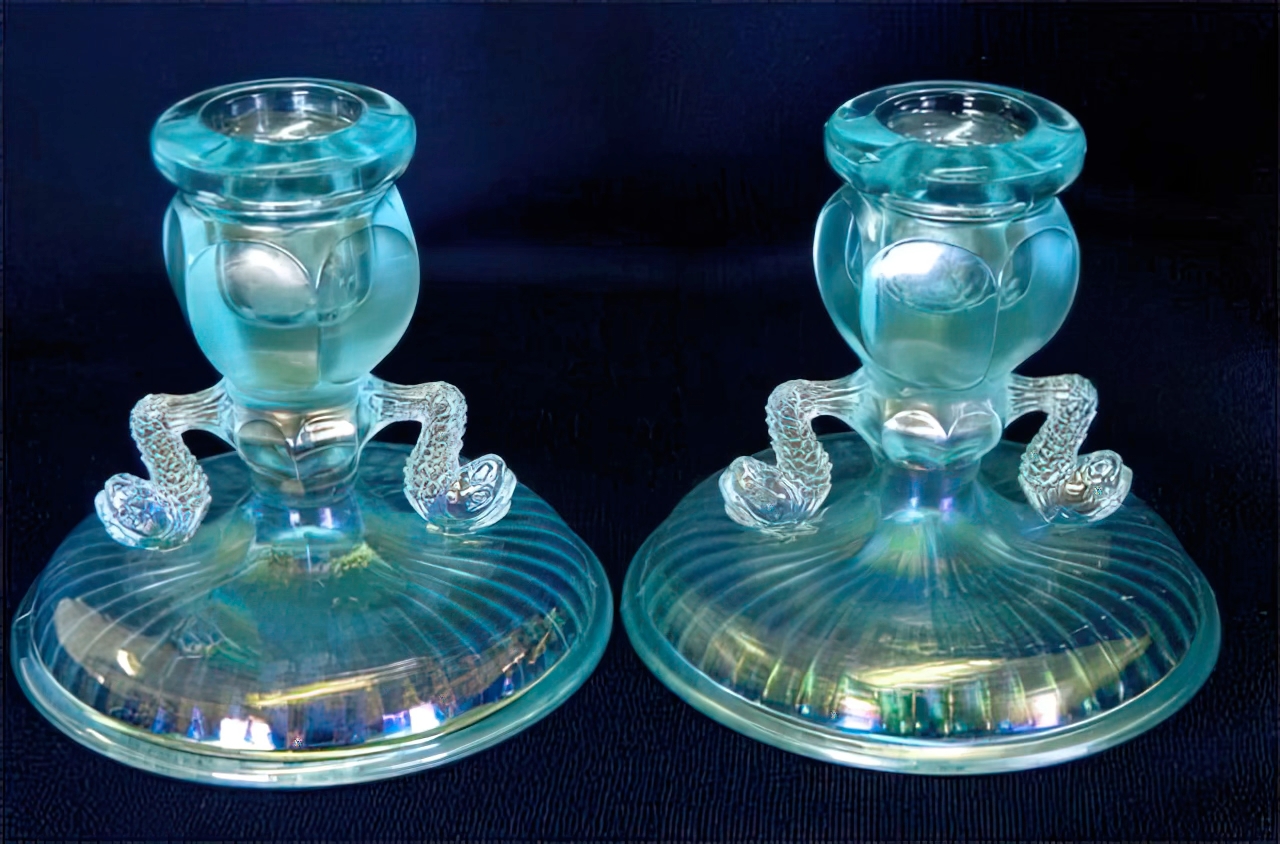 Dolphins Candlesticks by Kenda Jeske Hooked on Carnival