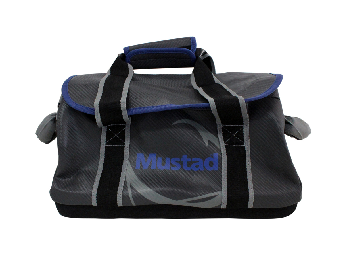 Mustad 18 Inch Water Resistant Boat Bag Graphite Grey Fishing Tackle Bag