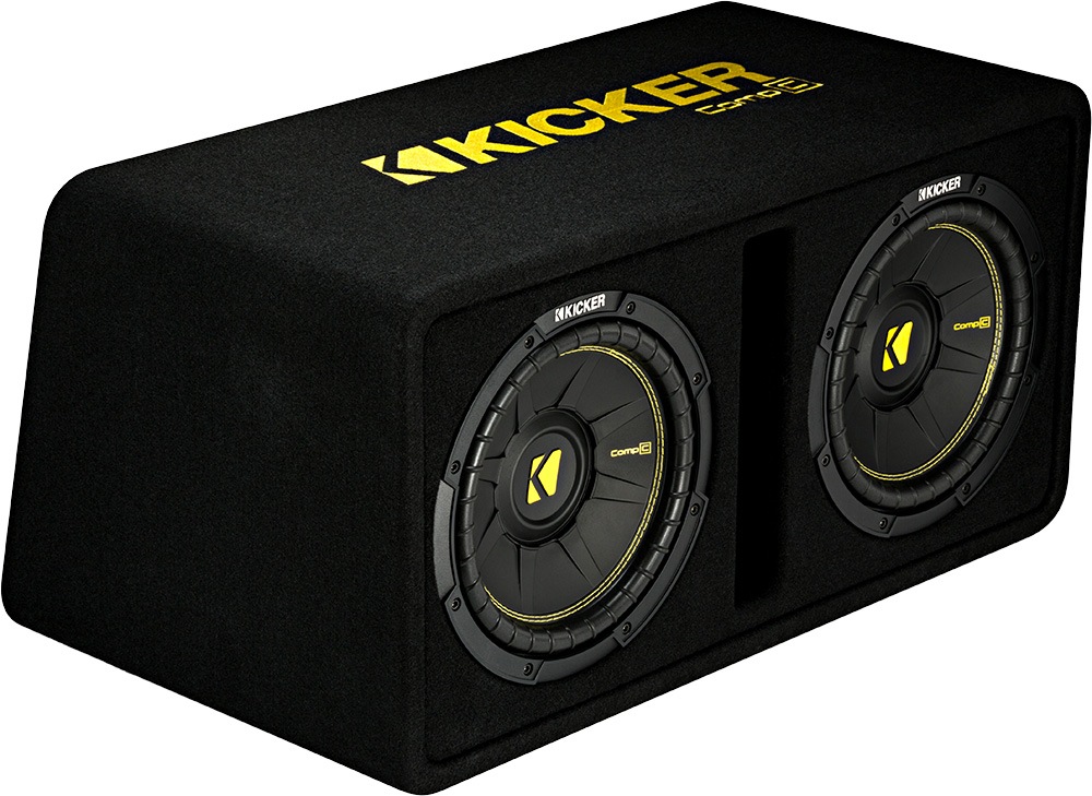 KICKER 44DCWC102 CAR 10" DUAL PRELOADED COMPC SUBWOOFERS ENCLOSURE BOXED SUBS 713034079699 eBay