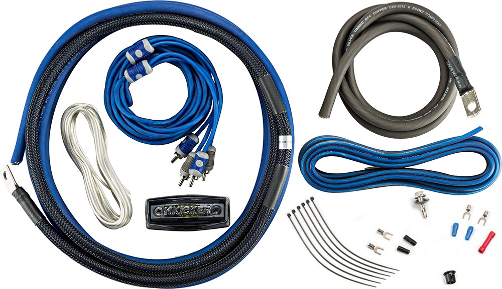 KICKER CK4 CAR AUDIO 4 GAUGE/4AWG COMPLETE 2CHANNEL
