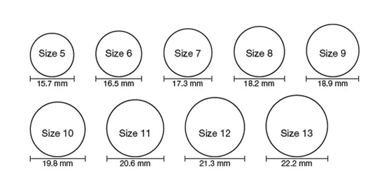 Ring Size Chart - How to find your ring size? - HoooGoods