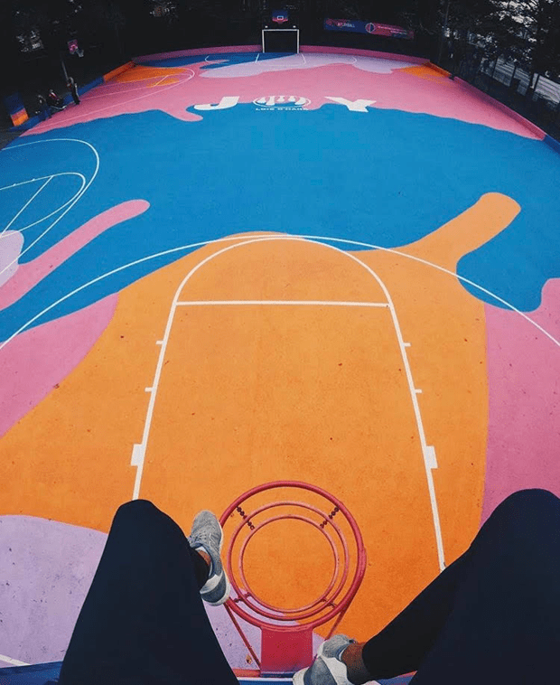UK's First Art Basketball Court Completed in Brighton