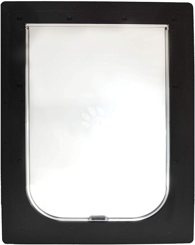 PETWAY Pet Door for Security Door Black / Large