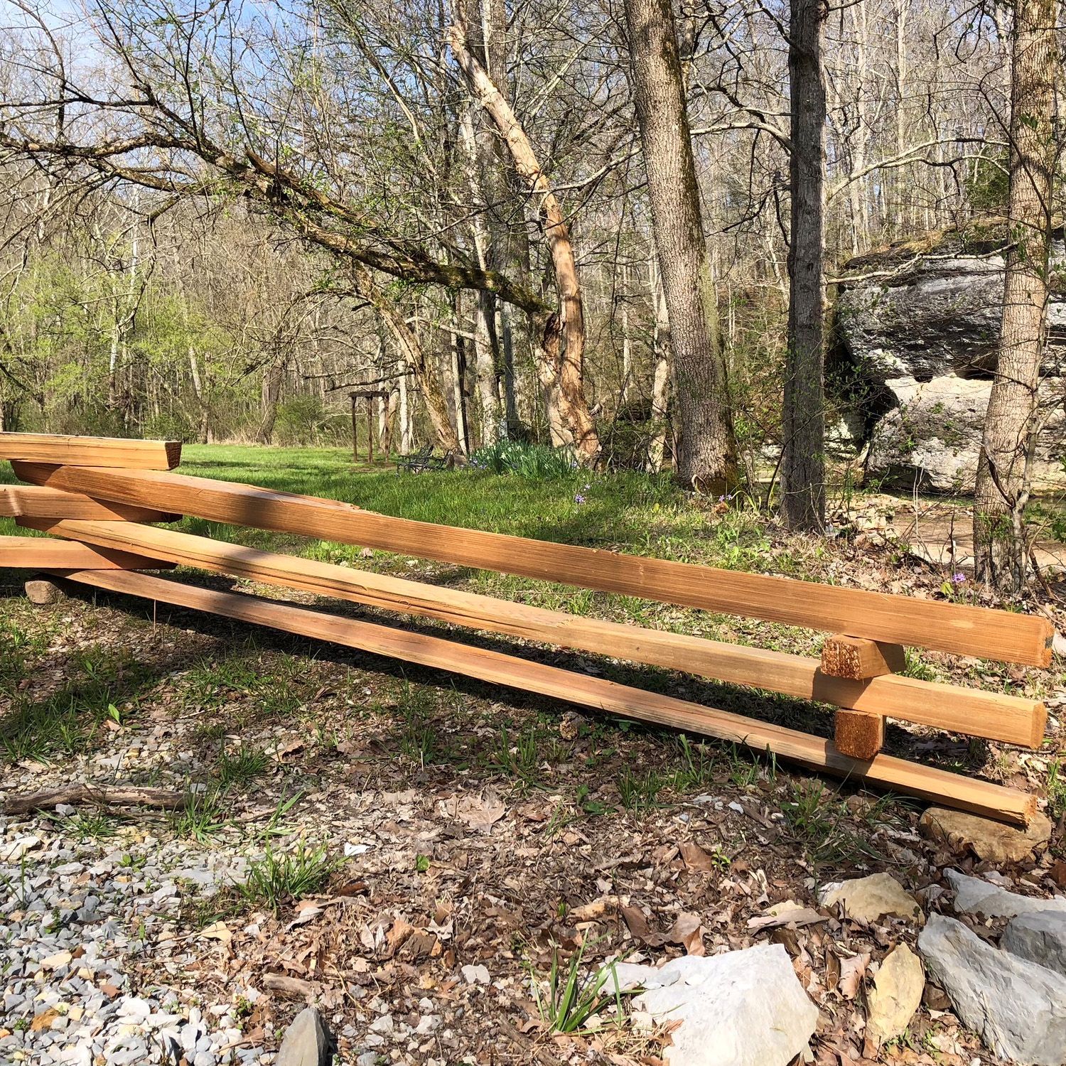 Cedar Stack Rails Unscarfed Hoover Fence Co.