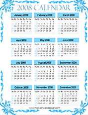 Free Printable 2008 Calendar Templates