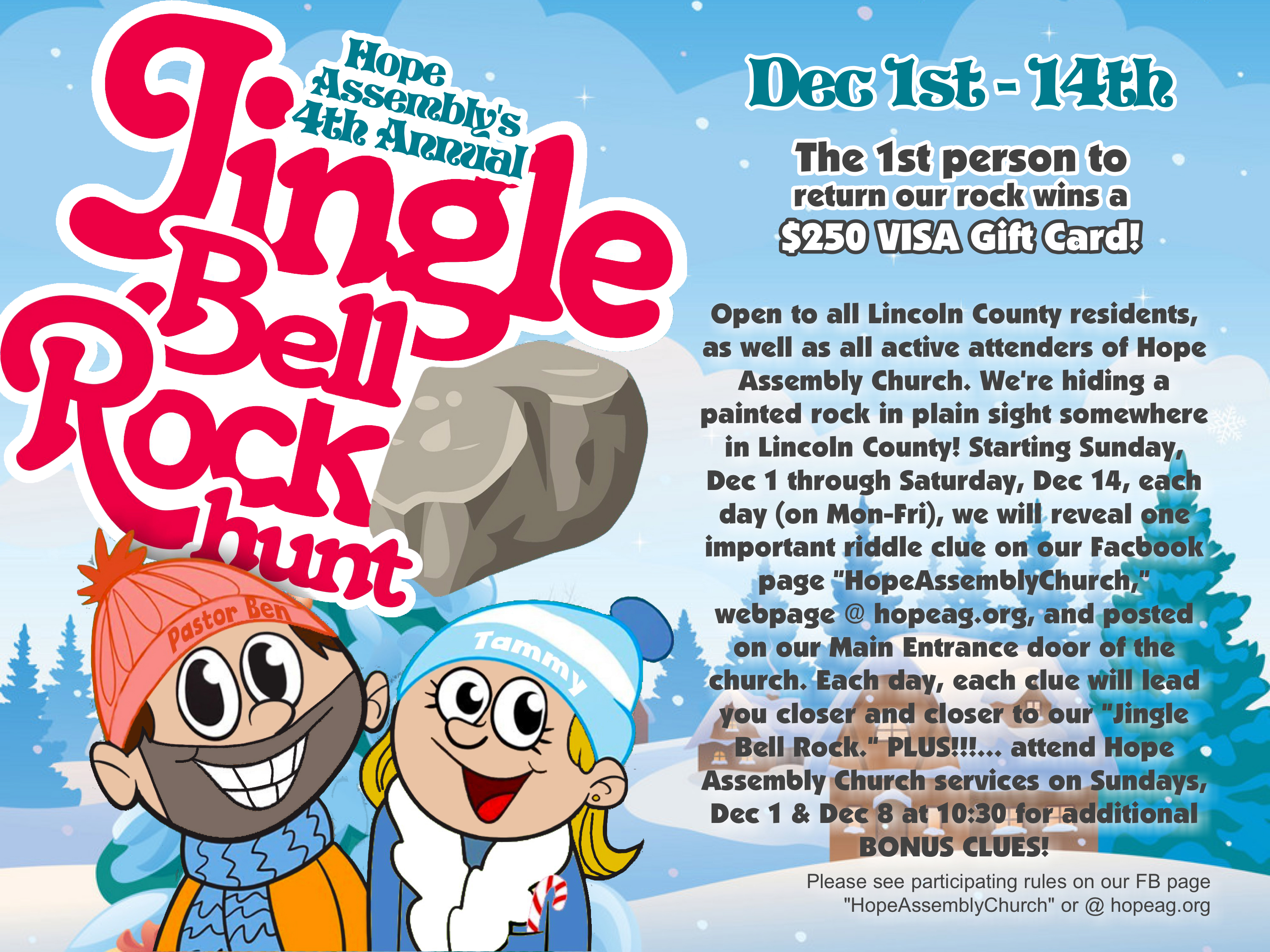 to the Jingle Bell Rock Hunt Hope Assembly Church