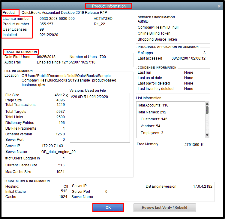 How to Check the Product Version & Release of Your QuickBooks