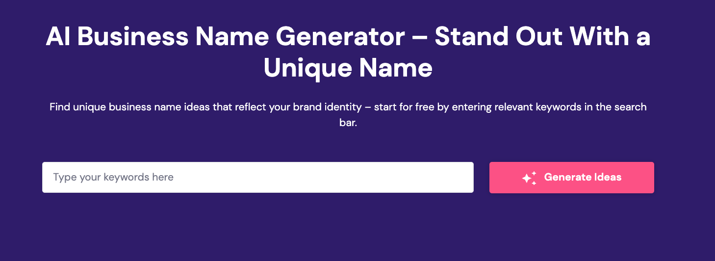 Free Business Name Generator