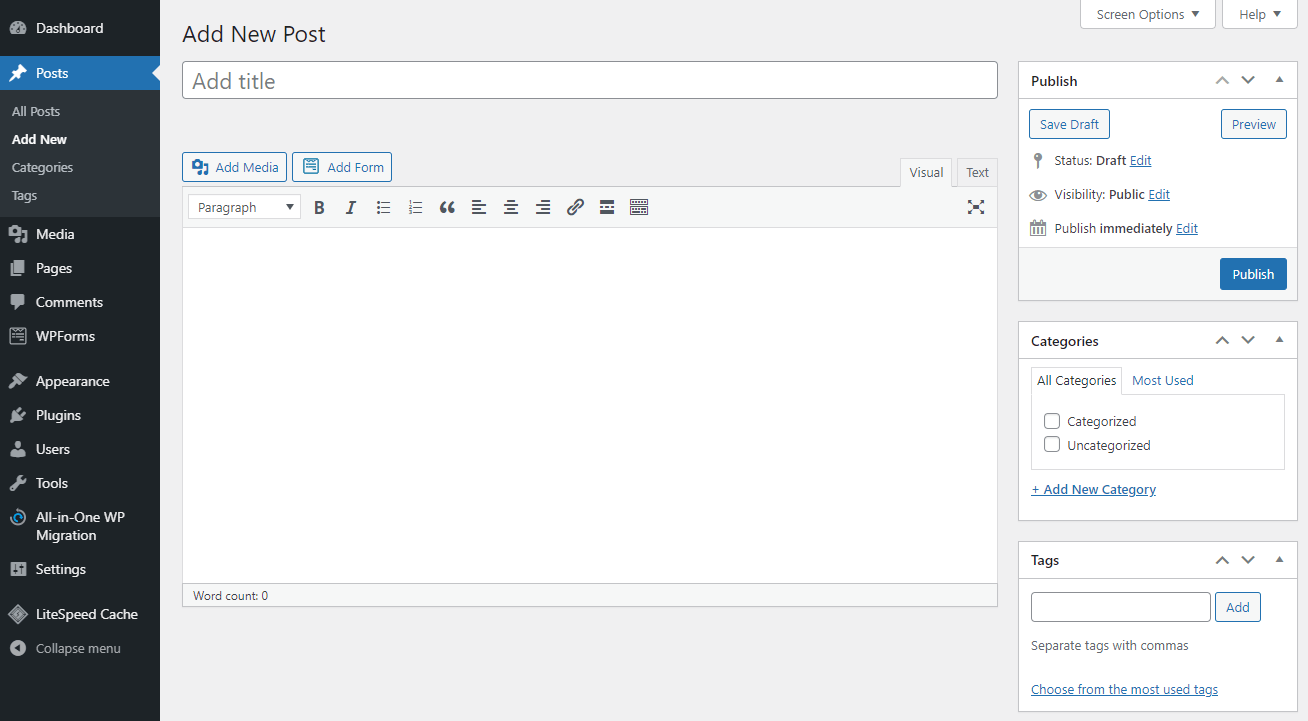 How to Create a Post in WordPress