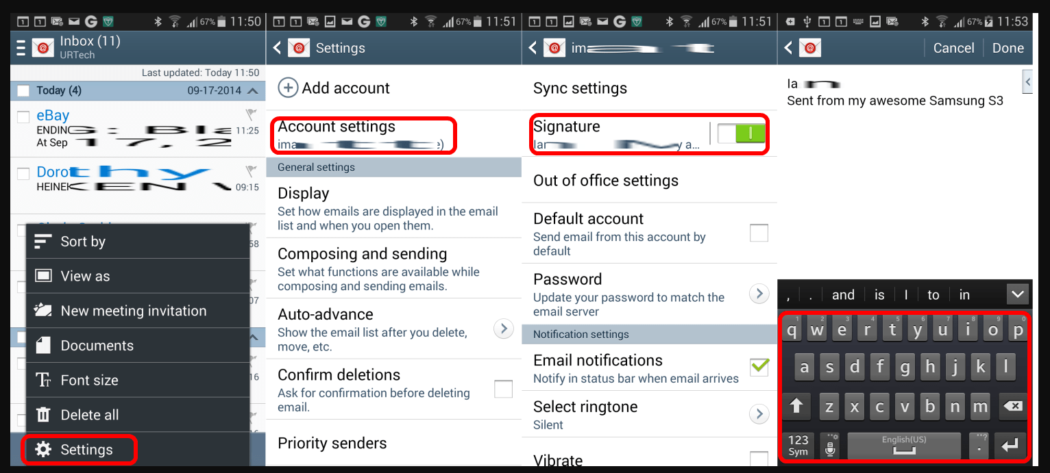 How to add Email Signature in Android? HostingSewa Blog