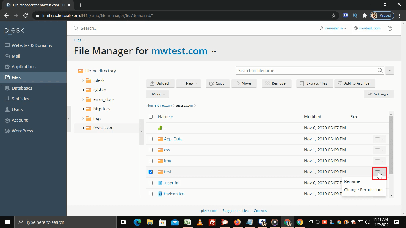 How to Assign Permissions to Files and Folders in Plesk Control Panel