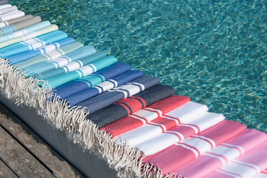 Personalised embroidered fouta towel Hotel Gift Selection