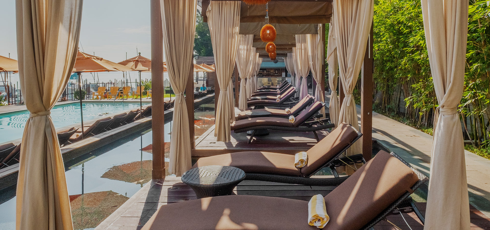 Reserve a Cabana Hotel Maya Pool Area Long Beach. CA Hotel