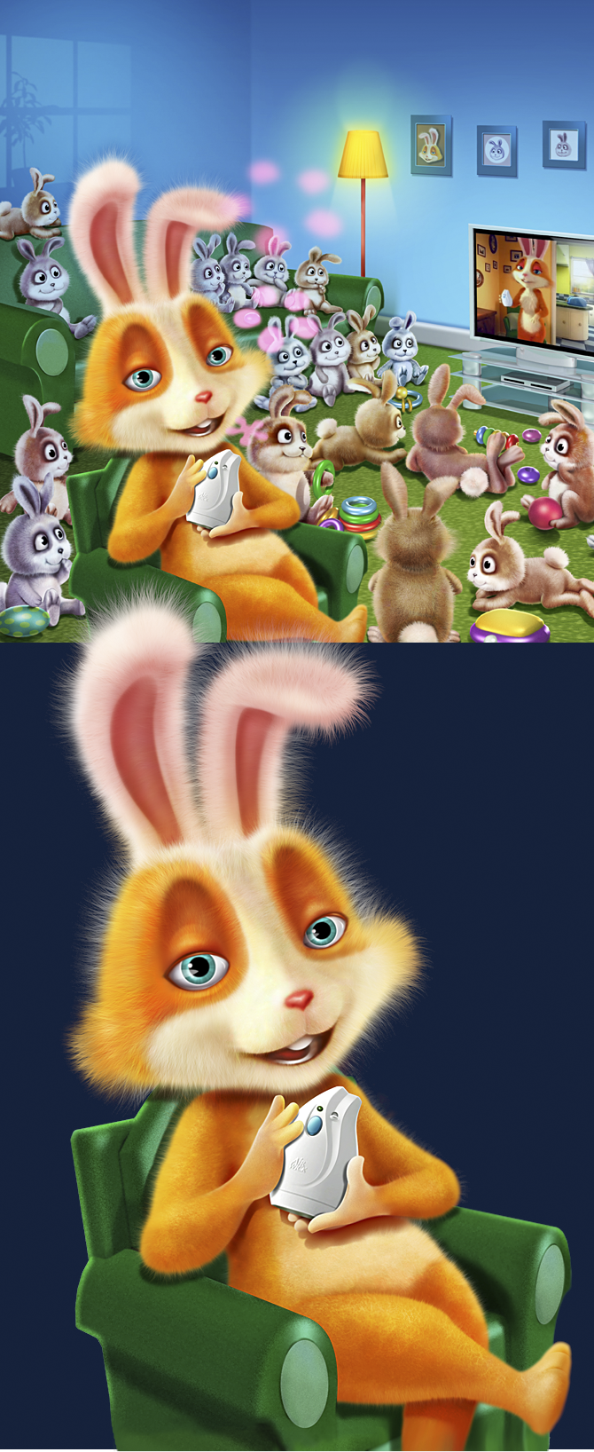 Airwick Bunnies Hot Frog Graphics