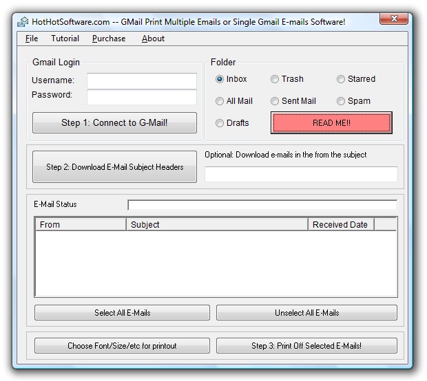 GMail Print Multiple Emails or Single Gmail Emails