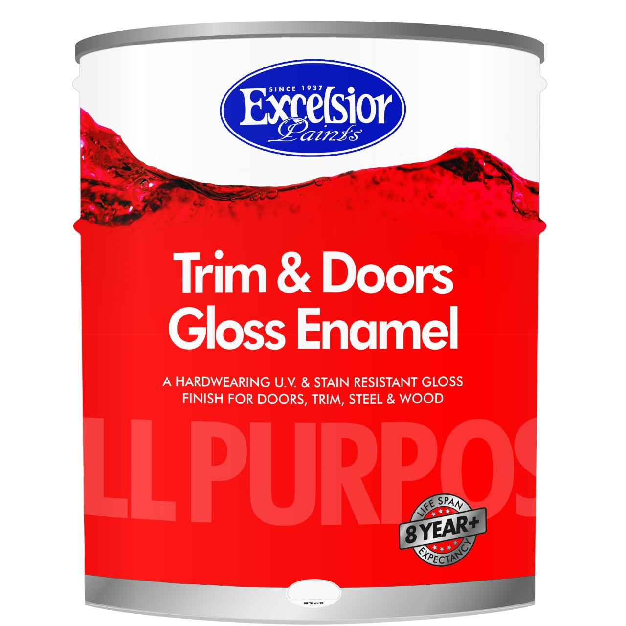 Excelsior All Purpose Gloss White 20lt Hot Pot Paint and Hardware